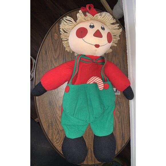 Vtg 2 Rennoc Santa's Best Plush Elf Raggedy Boys Christmas Stocking Doll *read* - Picture 5 of 8